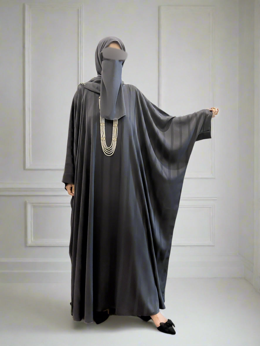 GREY KAFTAN ABAYA - MIZN