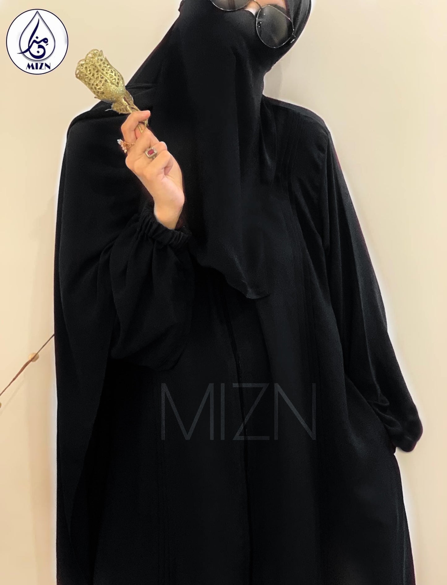 BLACK ZIP ABAYA