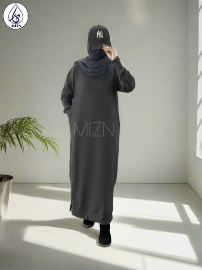 WINTER ABAYA GREY