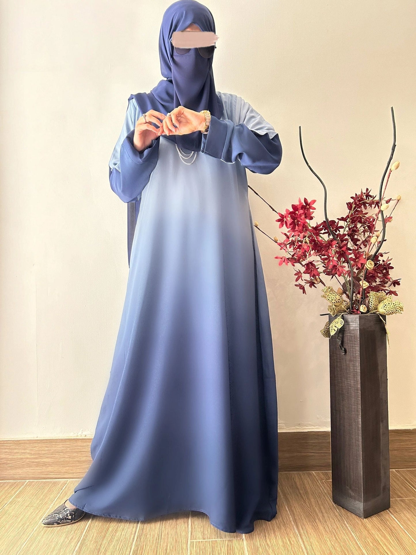 SHADOW BLUE ABAYA