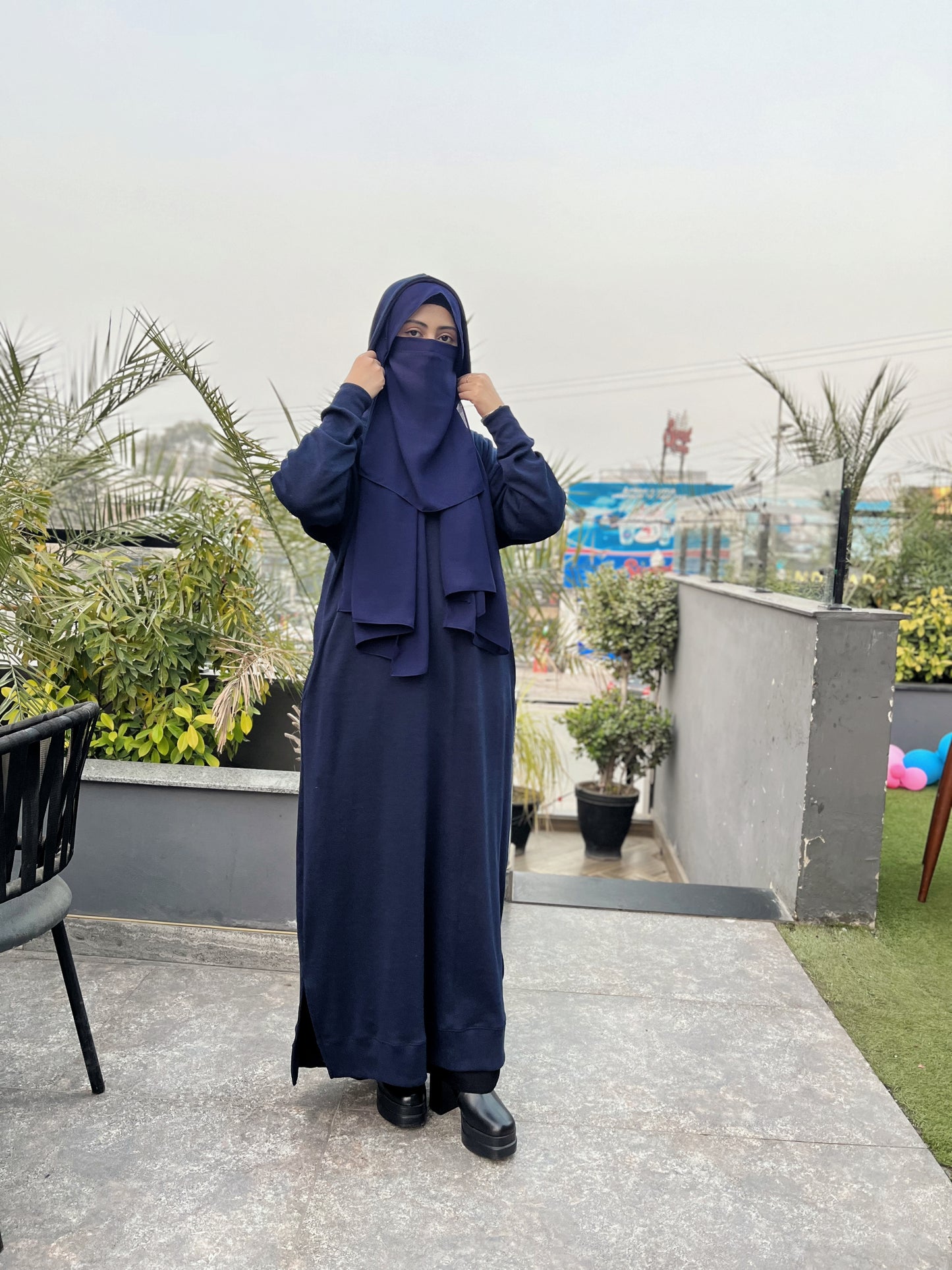 HOODIE ABAYA BLUE