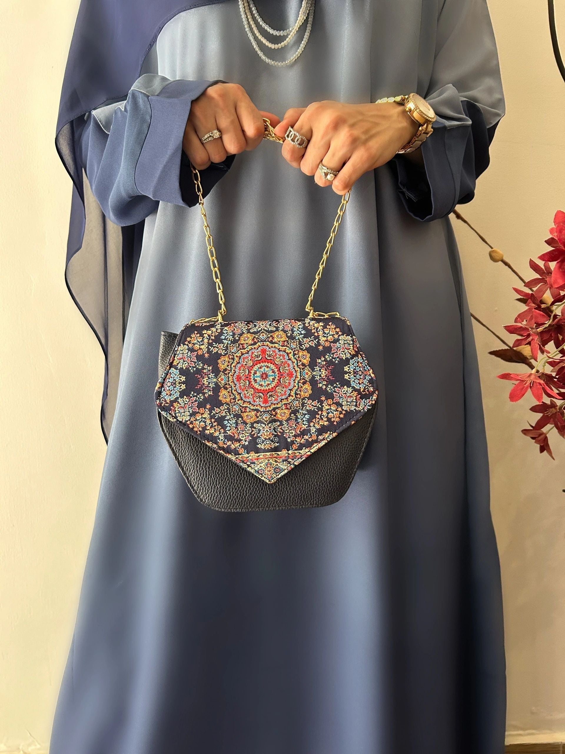 SHADOW BLUE ABAYA